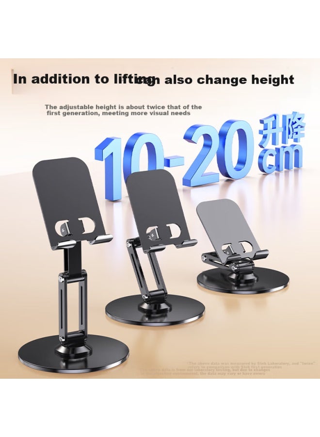 Stiger Upgraded Full Metal Phone Stand Desktop Ipad Tablet Folding Telescopic Support Stand 360° Rotation Three-Axis Adjustment Gaming Online Classes Binge-Watching Multi-Functional - Image 1