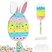 Pardecor 25 Easter Decorations Pinata Bunny Egg Piata with Blindfold Bat and Filler Funny Cute Party Favors for Cute Birthday Pinata Egg Theme Kids and Adults Party Supplies Decoration - Image 2