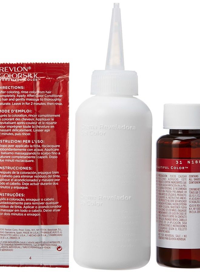 Revlon ColorSilk Haircolor, Dark Auburn, 4.40 Total Ounces (Pack of 3) - Image 2