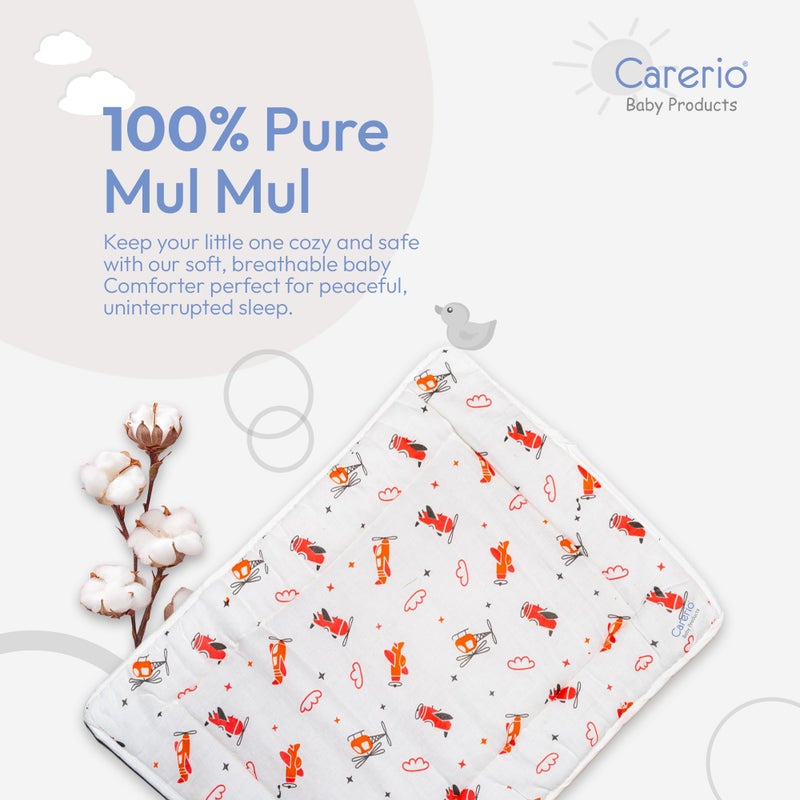 Carerio Newborn Baby Godadi, Soft Mulmul Cotton Baby Bed, Godadi, Crib Sheet, Cartoon Mat Bedding, Multicolor (Medium, Cloudy Skies (04)) - Image 2