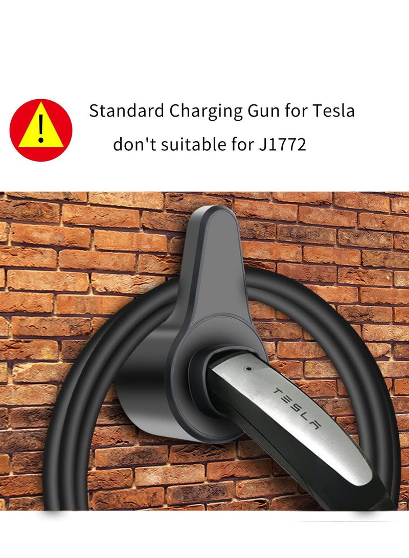 Y&D Car Charger Stand for Tesla Model 3/ Y/X/S, Cable Organizer, Wall Mount Gun Holder, Integrated Charging Bracket, Accessories Auto Parts (Black)  - Image 5