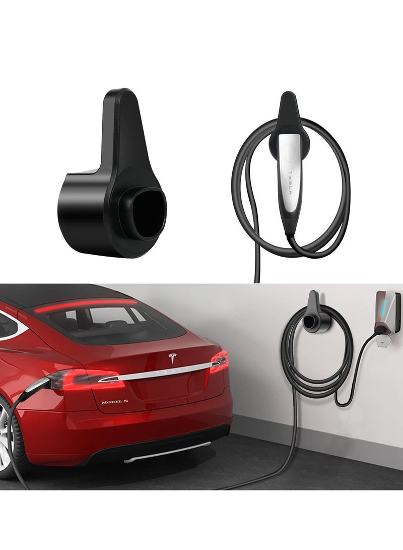 Y&D Car Charger Stand for Tesla Model 3/ Y/X/S, Cable Organizer, Wall Mount Gun Holder, Integrated Charging Bracket, Accessories Auto Parts (Black)  - Image 1
