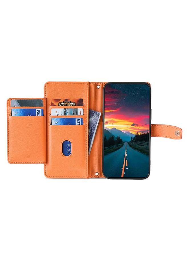 Zaboon Case For Fujitsu Arrows We2 Sheep Texture Cross-body Zipper Wallet Leather Phone Case - Image 3