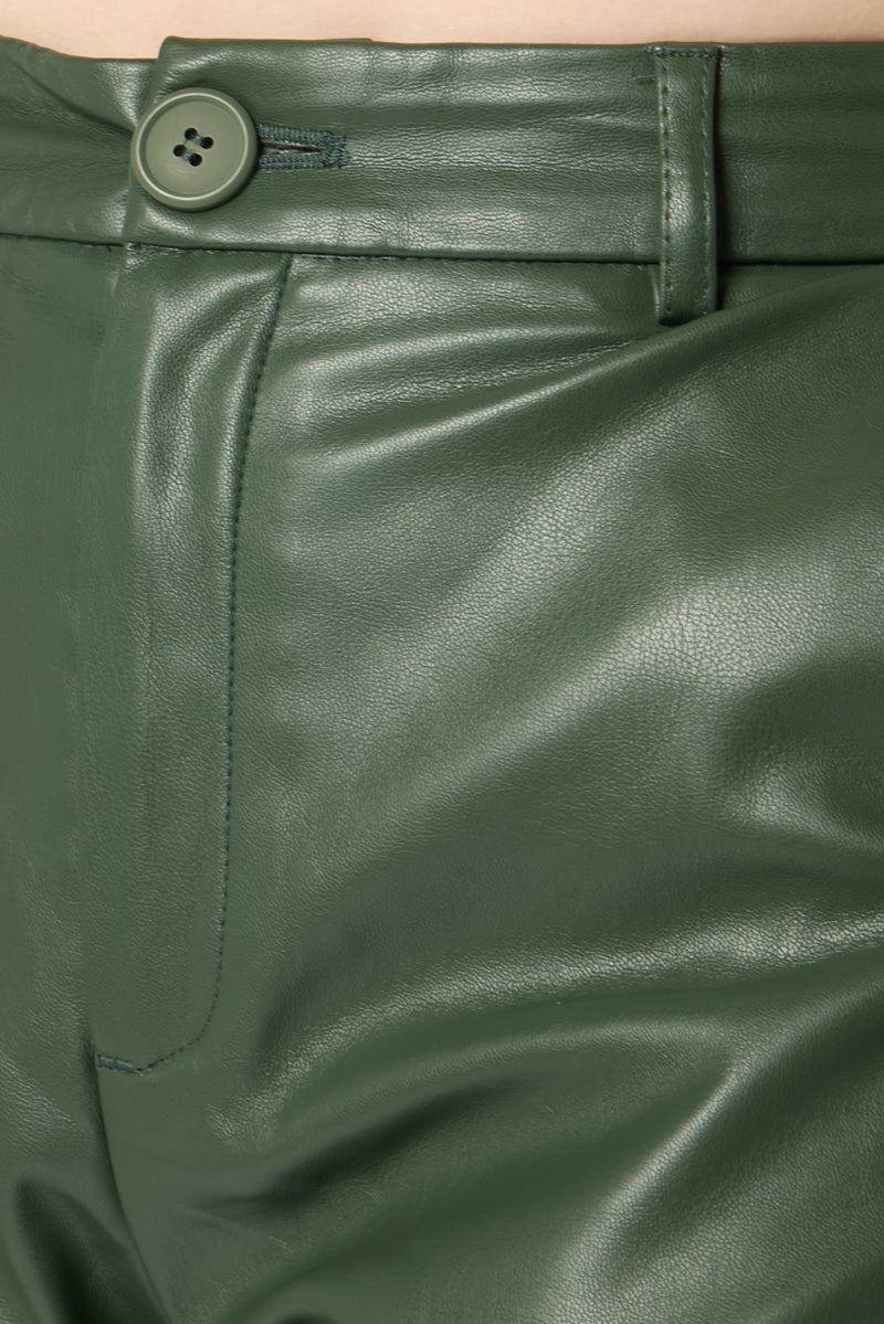 The Giving Movement Women Regular Fit Solid Flare Pants, Dark Green - Image 3