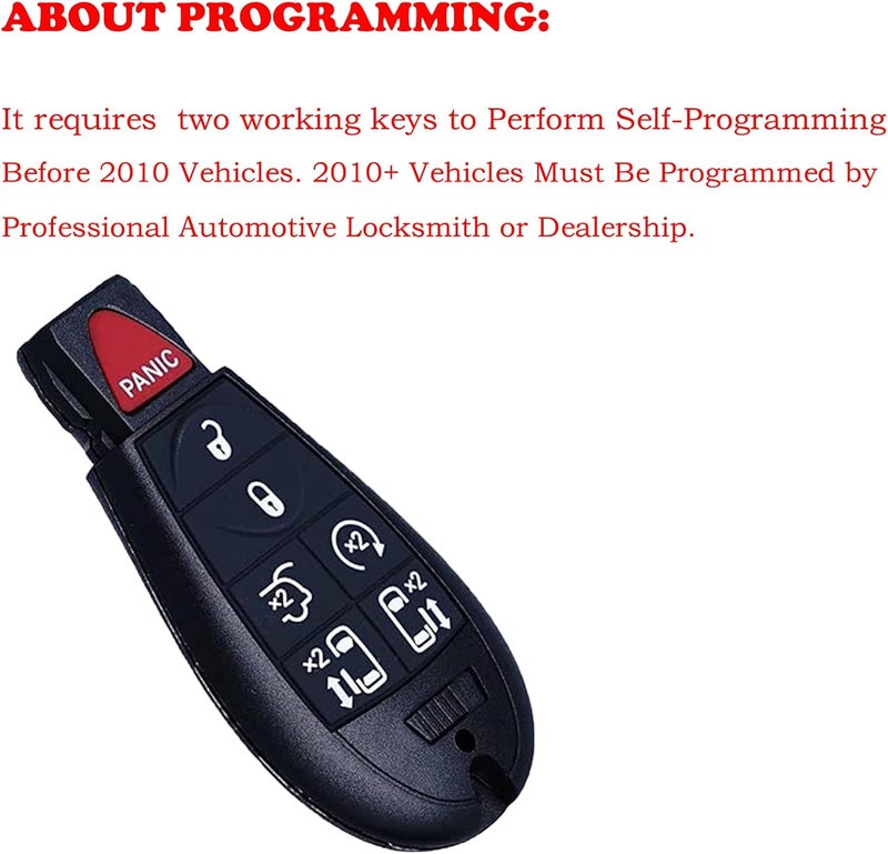 MechanMagic Key Fob Replacement Compatible for Chrysler Town and Country Dodge Grand Caravan 2008-2020 Car Keyless Entry Remote Control M3N5WY783X IYZ-C01C - Image 4