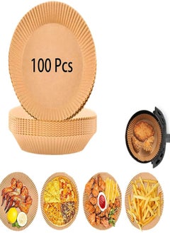 Fresh Fresh Air Fryer Paper Liners, Food Grade Parchment Paper, Oil-Proof and Waterproof, Good for Air Fryer Steamer, Microwave Oven, 100pcs Parchment Paper for Baking (16cm) 