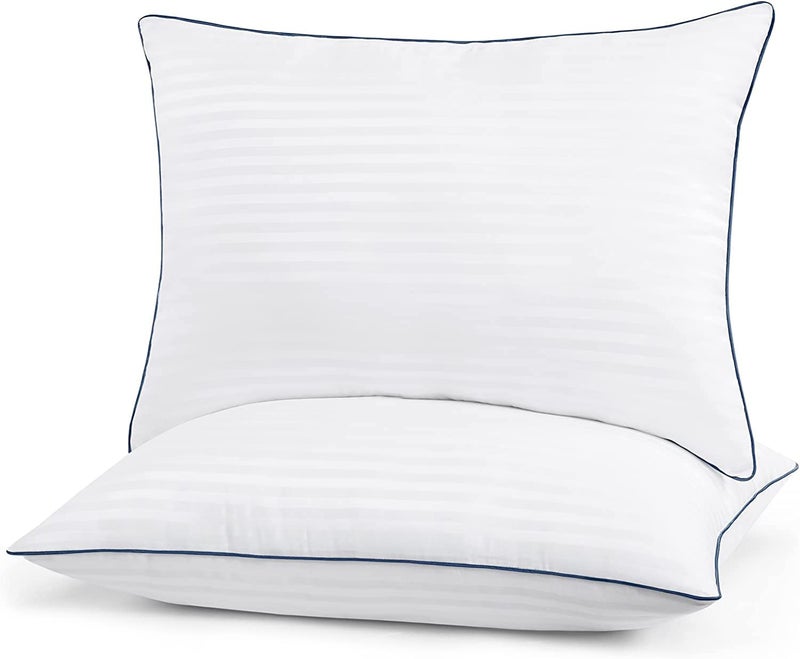 9villa Microfiber Bed Pillow for Sleeping Comfort(16X26, Microfiber, White, Pack of 2 Pillows) - Image 1