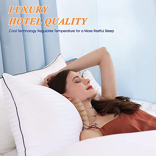 9villa Microfiber Bed Pillow for Sleeping Comfort(16X26, Microfiber, White, Pack of 2 Pillows) - Image 3