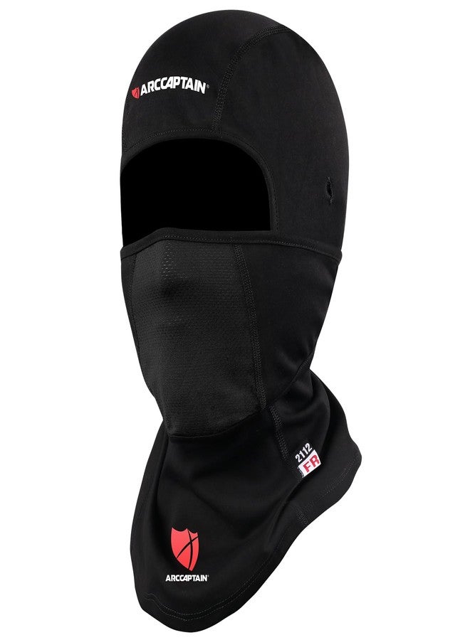 ARCCAPTAIN FR Flip-Up Balaclava, 7oz Flame Resistant Face Mask, Arc Rated NFPA 2112 CAT 2 Convertible Helmet Liner Hood for Welding & Industrial Work, Black, X-Large - Image 1
