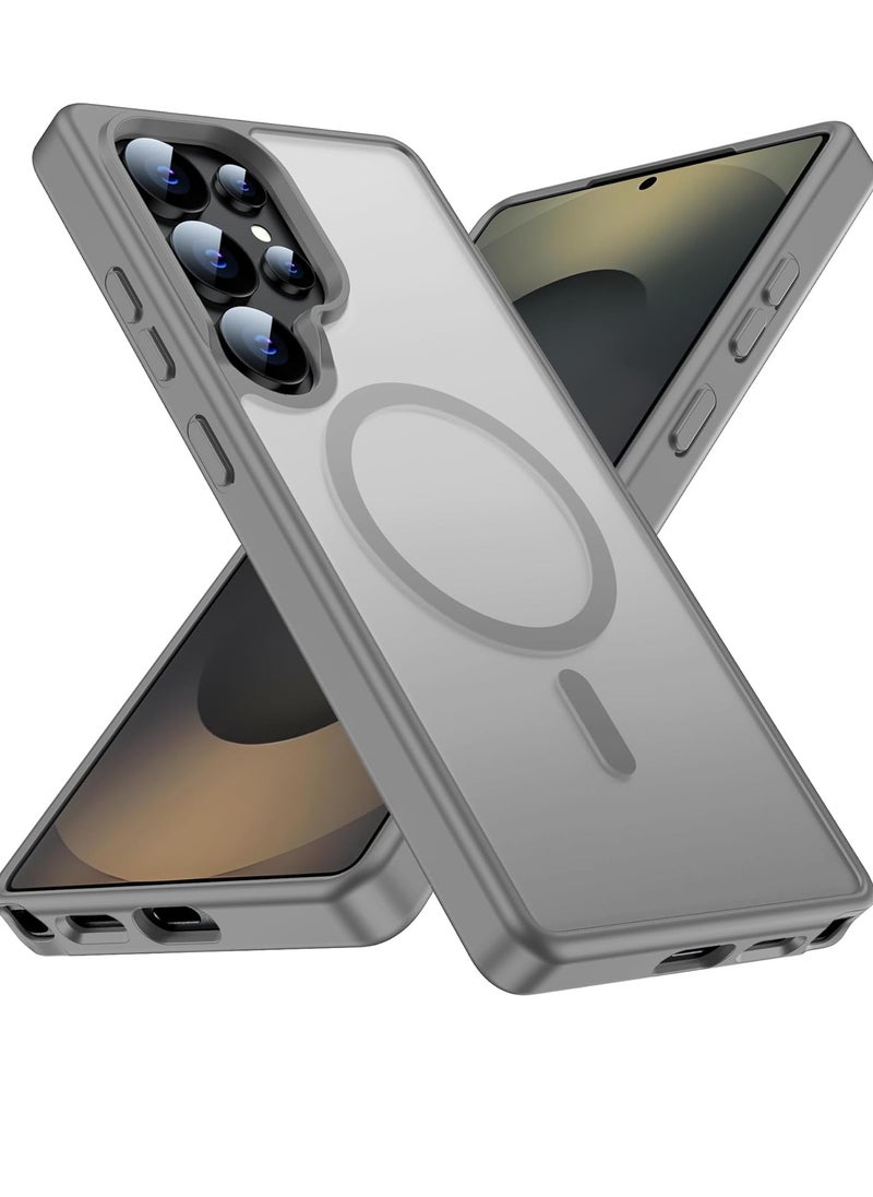 YoYoTech S25 Ultra Magnetic Case Compatible with Magsafe,Matte Finish Transculent Soft Back Shockproof S25 Ultra case 6.86' Ultra Thin Anti-Scratch Cover-Grey  - Image 1
