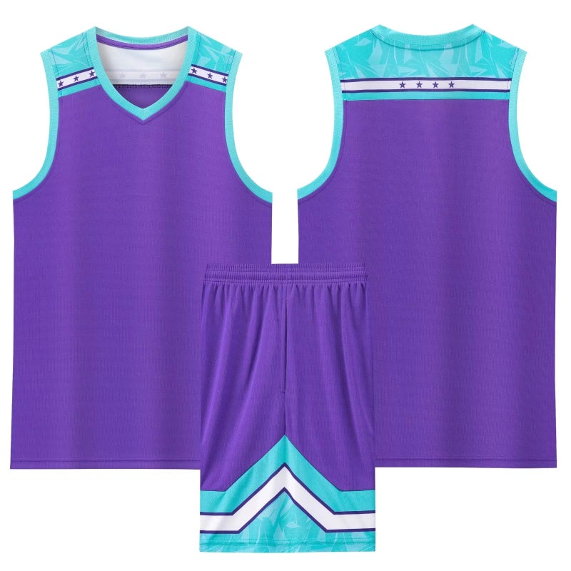 Generic Boys Basketball Uniforms Team Training Sets Yg-882 purple