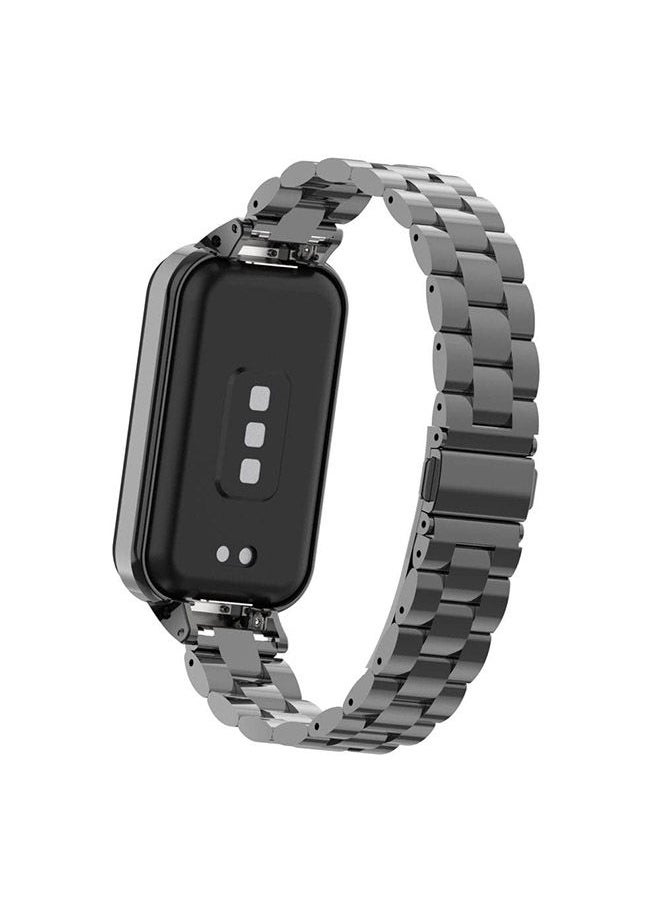 O Ozone Metal Band for Xiaomi Redmi Smart Band 2 3 beads Stainless Steel Metal Bracelet for Redmi Band 2 Smart Wristbands Replacement Watchbands Accessories for Men Women - Rose Gold  - Image 5
