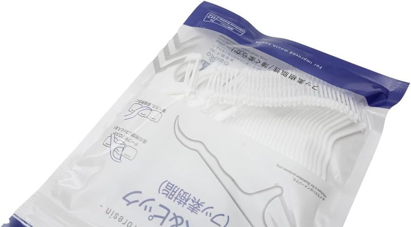 DAISO Fluororesin Dental Floss Picks - 40 Pcs for Clean Teeth & Fresh Breath - Image 3