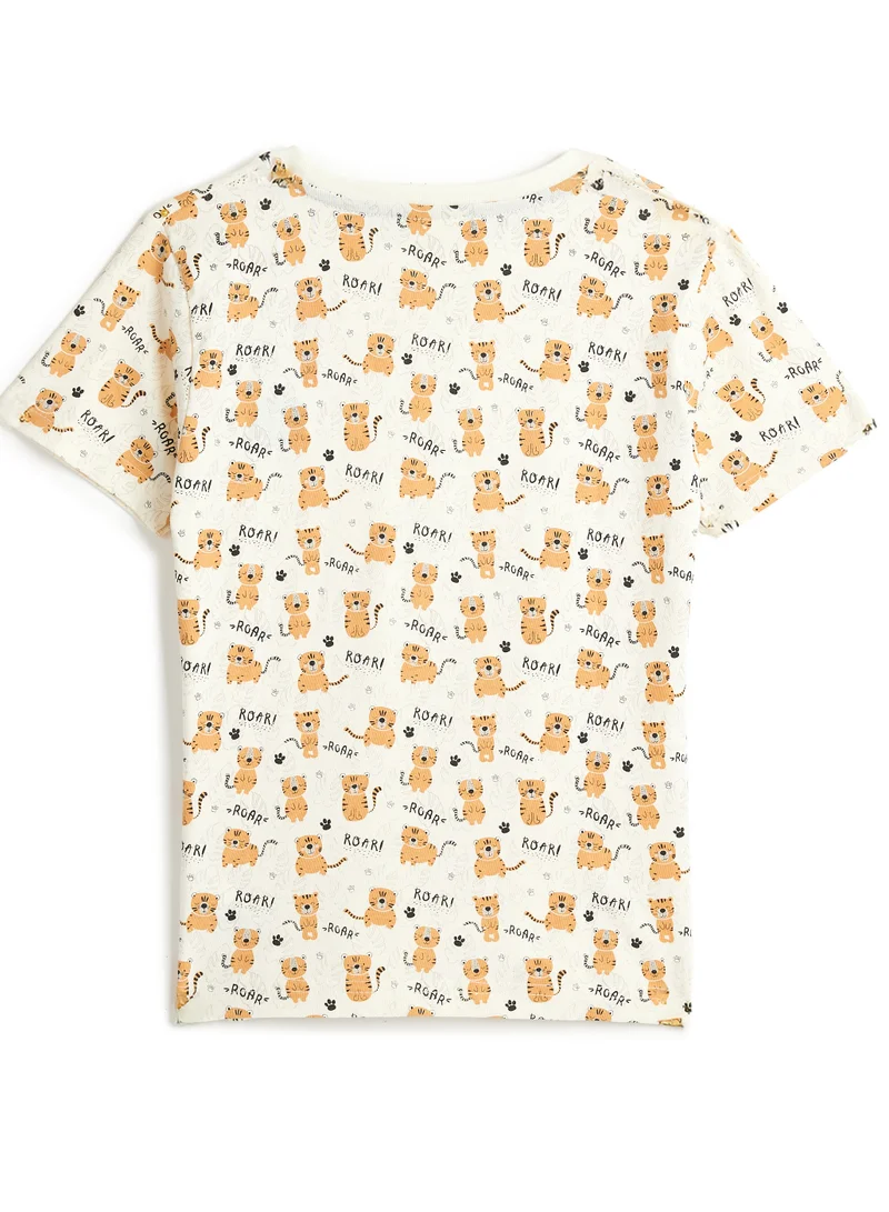 victor and jane Victor and Jane - All-Over Printed T-shirt and Shorts Pyjama Set