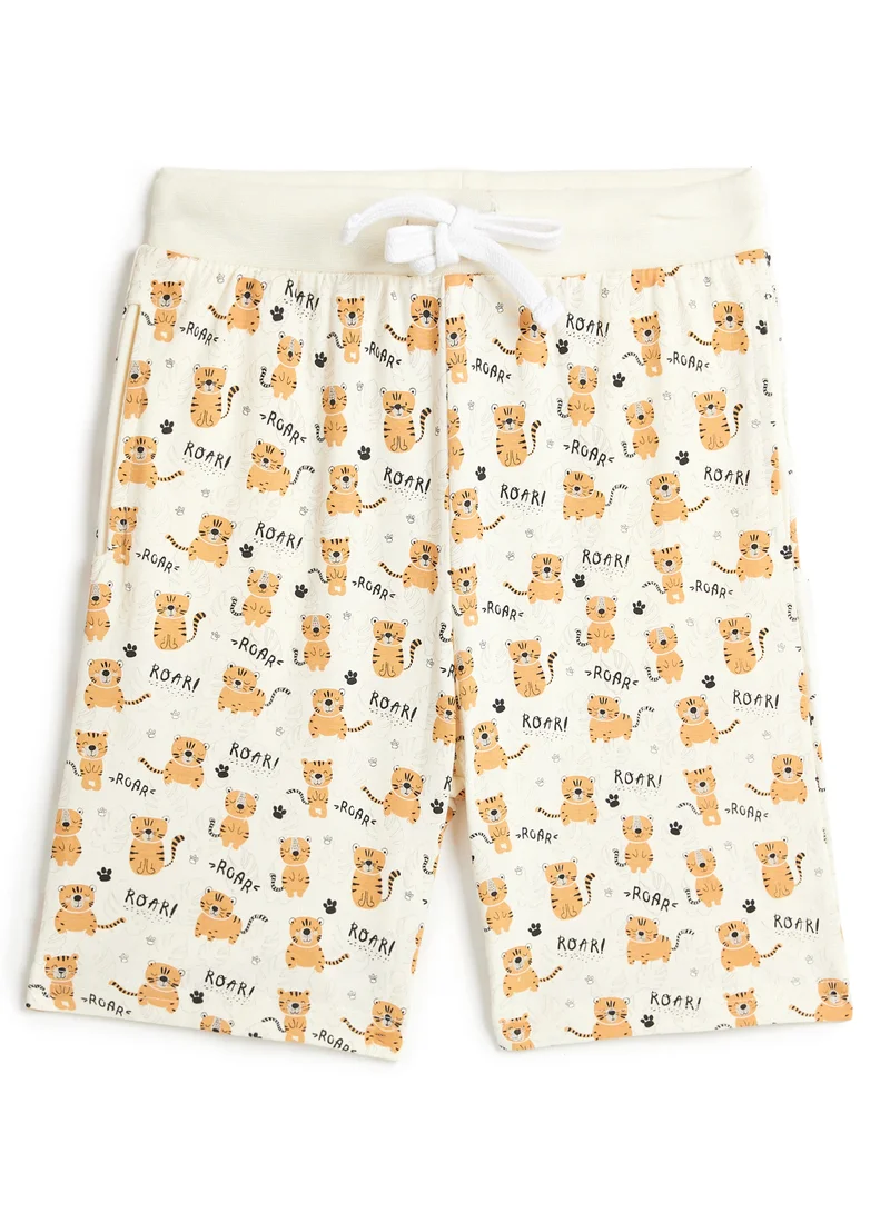 victor and jane Victor and Jane - All-Over Printed T-shirt and Shorts Pyjama Set