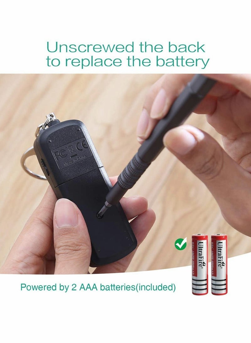 جهاز إنذار السلامة الشخصية للنساء والأطفال وكبار السن، صفارة أمان قابلة للشحن بقوة 130 ديسيبل مع ضوء LED، سهل الاستخدام كجهاز إنذار للطوارئ مع حلقة مفاتيح، تصميم قابل لإعادة الاستخدام - Image 4