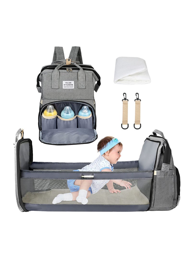 Baby Diaper Bag Waterresistent Travel Backpack with seat and changing station Bag for Boys and Girls Large Capacity Baby Registry Newborn Baby Essential Gifts - Image 2