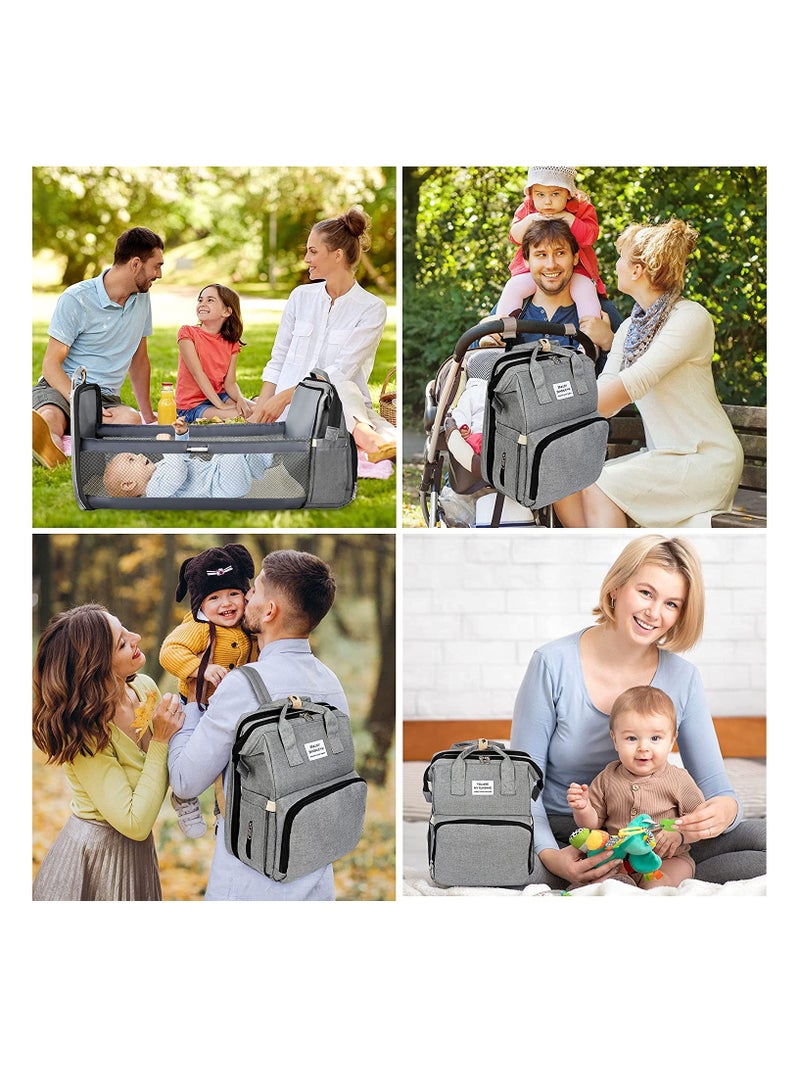 Baby Diaper Bag Waterresistent Travel Backpack with seat and changing station Bag for Boys and Girls Large Capacity Baby Registry Newborn Baby Essential Gifts - Image 4