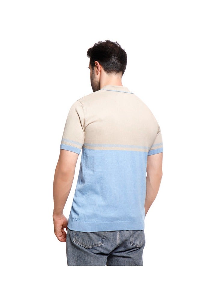 كوب قميص بولو منسوج بأكمام قصيرة - Image 3