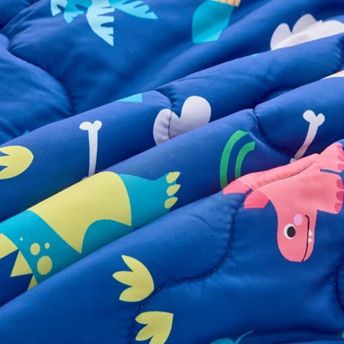Wajade 7 Piece Kid Boys Dinosaur Comforter Set Queen Size 3D Blue Dinosaur Wild Park Jungle Print Bedding Set with Comforter, Sheet Set, Pillowcase and Sham - Image 5