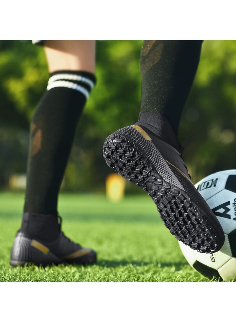 Football Boots for Men Women Unisex-Adult Football Shoes Sneakers High Ankle Non-Slip Training Sneaker Athletics Football Soccer Shoes for Youth Students