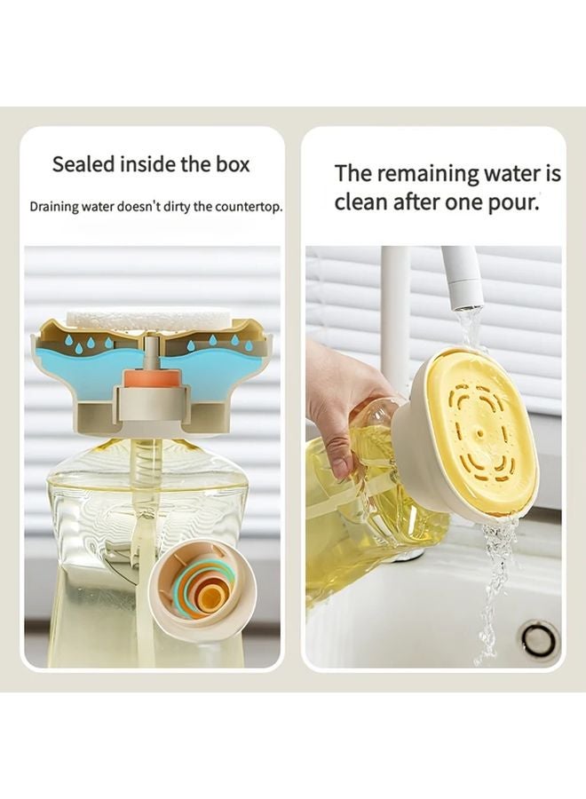 صابون الأطباق الأصفر الثقافي المضاد للتسرب، موزع بتشغيل لمسة واحدة، منظف مضغوط لسطح المطبخ. - Image 5