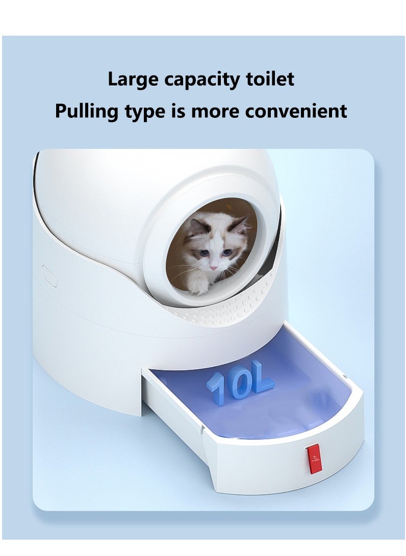 Arabest Cat Litter Box - Anti-Pinch/Odor-Removal Design  Semi-automatically Cat Litter Box, Extra Large for Multiple Cats, All Litter Can Use, Easy Clean, with Garbage Bags/Mats  - Image 5