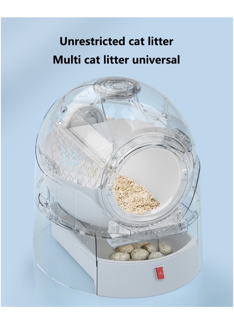 Arabest Cat Litter Box - Anti-Pinch/Odor-Removal Design  Semi-automatically Cat Litter Box, Extra Large for Multiple Cats, All Litter Can Use, Easy Clean, with Garbage Bags/Mats  - Image 4
