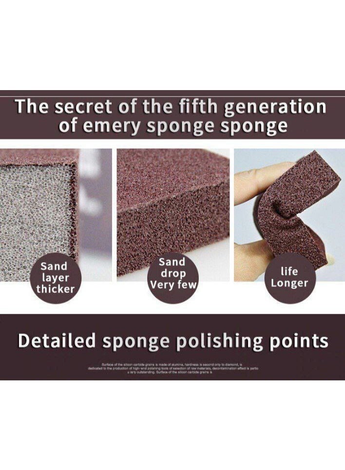 4-Piece -Magic Nano Carborundum Sponge - Professional Rust & Grease Remover - Kitchen Descaling Cleaning Brush for Pots and Pans - Image 4