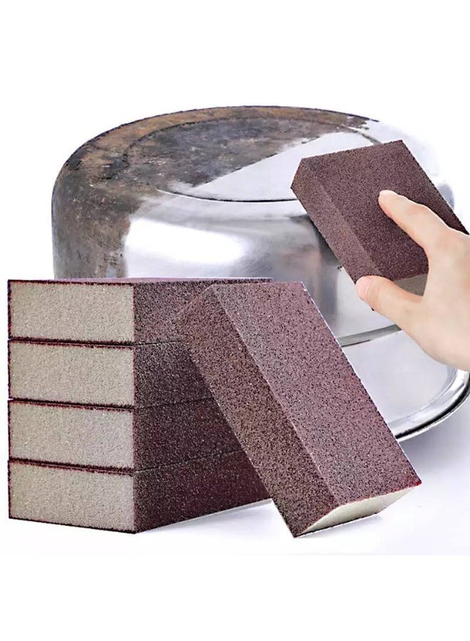 4-Piece -Magic Nano Carborundum Sponge - Professional Rust & Grease Remover - Kitchen Descaling Cleaning Brush for Pots and Pans - Image 1