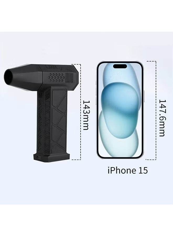 XiuWoo Jet Dry Mini Blower, Portable Mini Jet Blower, Super Jet Fan Adjustable Speeds and Rechargeable, Cordless Jet Blower Car Dryer with Large Battery, and Type-C Fast Charging  - Image 5