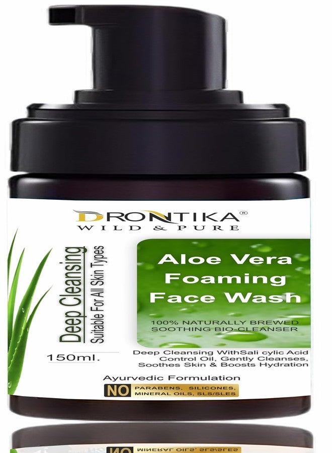 Drontika Wild & Pure Foaming Aloe Vera Face Wash | for Deep Cleansing | For Oily & Dry Skin | Face Wash for Women & Men | 150 ml - Image 1