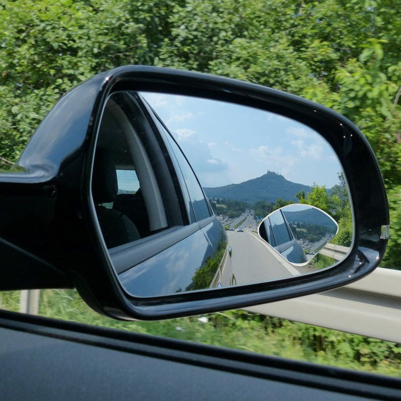 Frameless Wide Angle Blind Spot Side View Mirror Adjustable Convex Glass Vehicle - Image 5