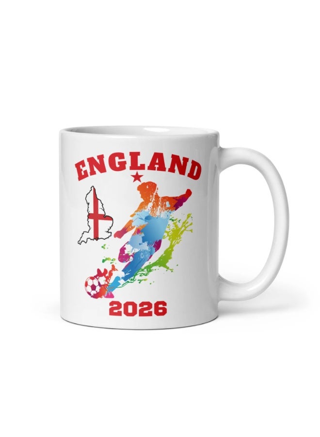 راين كوب سيراميك أبيض بتصميم إنجلترا لكرة القدم 2026 - Image 2