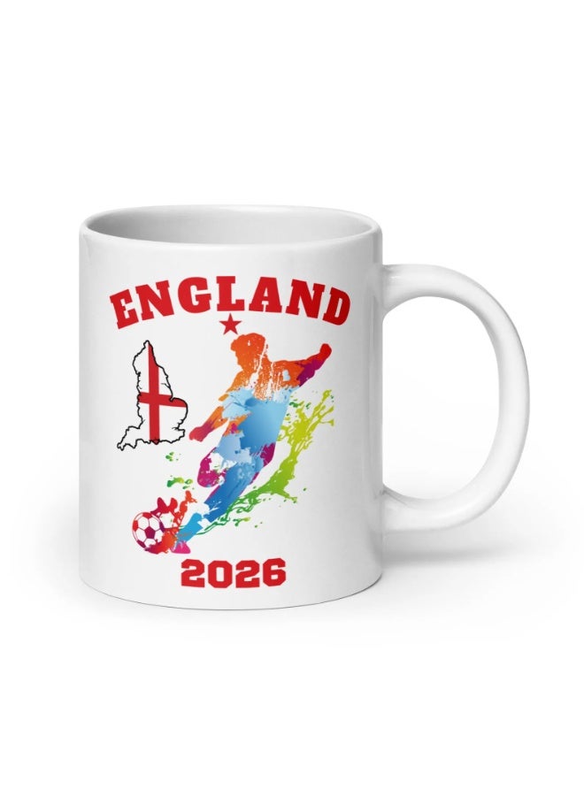 راين كوب سيراميك أبيض بتصميم إنجلترا لكرة القدم 2026 - Image 1