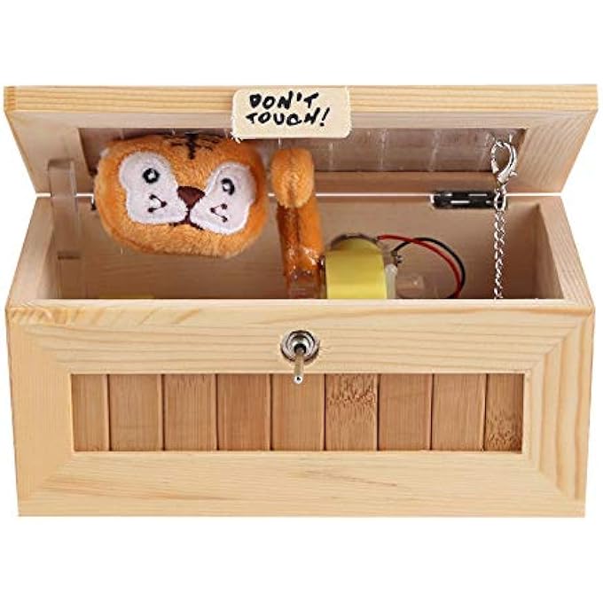 Bonbela Wooden USB Electronic Box Cute Tiger Funny Interactive Stress Relief Toy Desk Decoration - Image 3