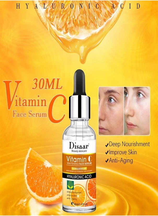 Disaar Vitamin C Hyaluronic Acid Whitening Face Serum 30ml  - Image 3