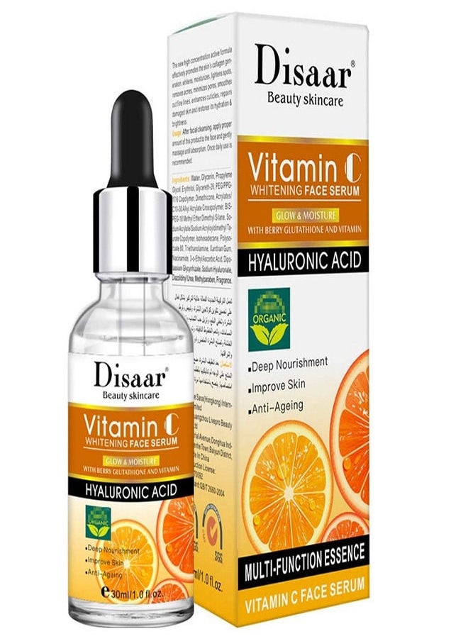 Disaar Vitamin C Hyaluronic Acid Whitening Face Serum 30ml  - Image 1