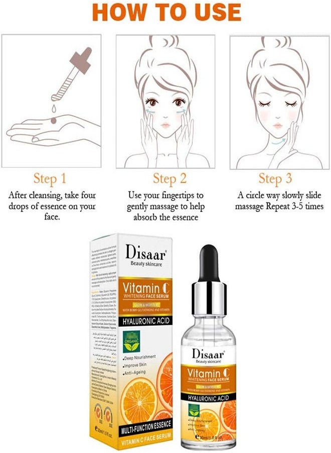Disaar - Vitamin C Hyaluronic Acid Whitening Face Serum 30ml - Image 1
