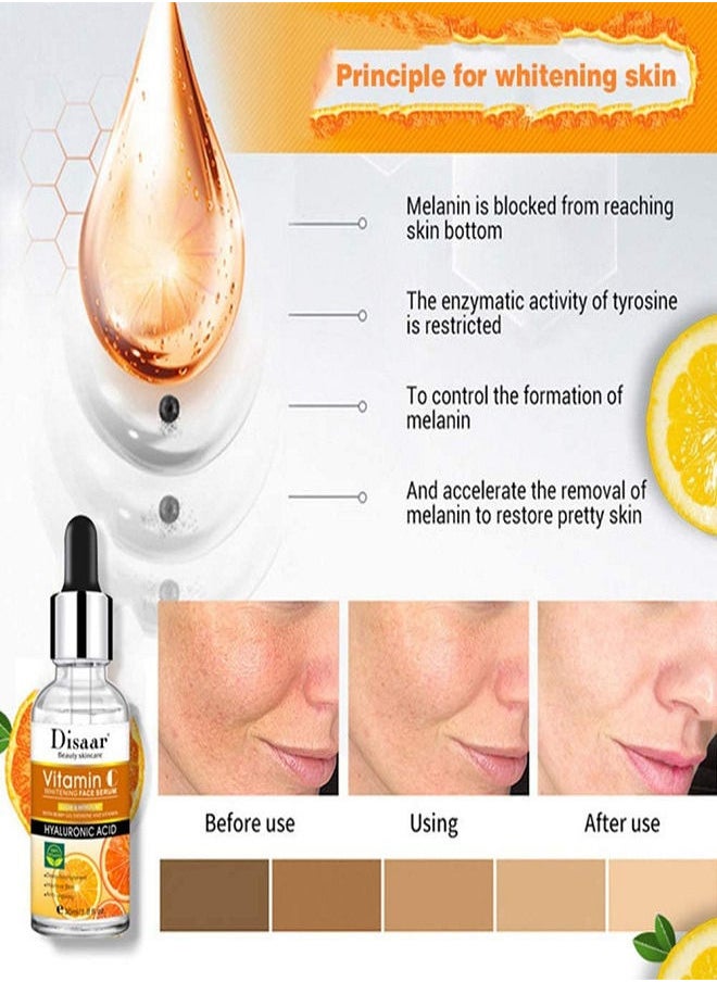 Disaar Vitamin C Hyaluronic Acid Whitening Face Serum 30ml  - Image 4