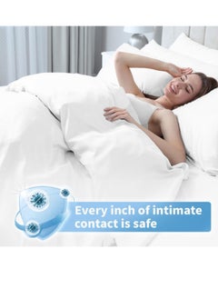 OASIS-TH 4 PCS Disposable Bed Sheets Fitted Sheet Queen Size, Disposable Travel Sheets for Travel with Quilt Cover and Pillowcase, Disposable Bedding Travel Bedding Disposable Sheets for Hotel Hospital Travel  - Image 4