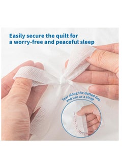 OASIS-TH 4 PCS Disposable Bed Sheets Fitted Sheet Queen Size, Disposable Travel Sheets for Travel with Quilt Cover and Pillowcase, Disposable Bedding Travel Bedding Disposable Sheets for Hotel Hospital Travel  - Image 5