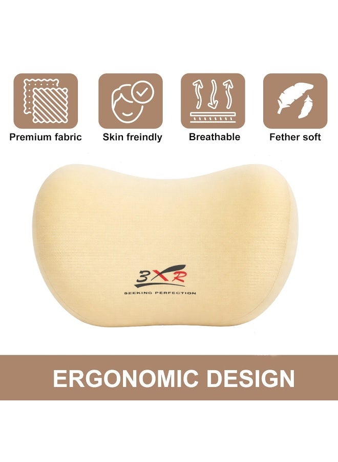 3XR Car Neck Pillow Memory Foam Headrest Cushion Ergonomic Cervical Support Pillow for Car Seat Neck Support Travel Office Chair Headrest Cushion Soft Breathable Fabric Neck Pain Relief Driving Comfort Pillow Universal Fit -5697 - Image 5