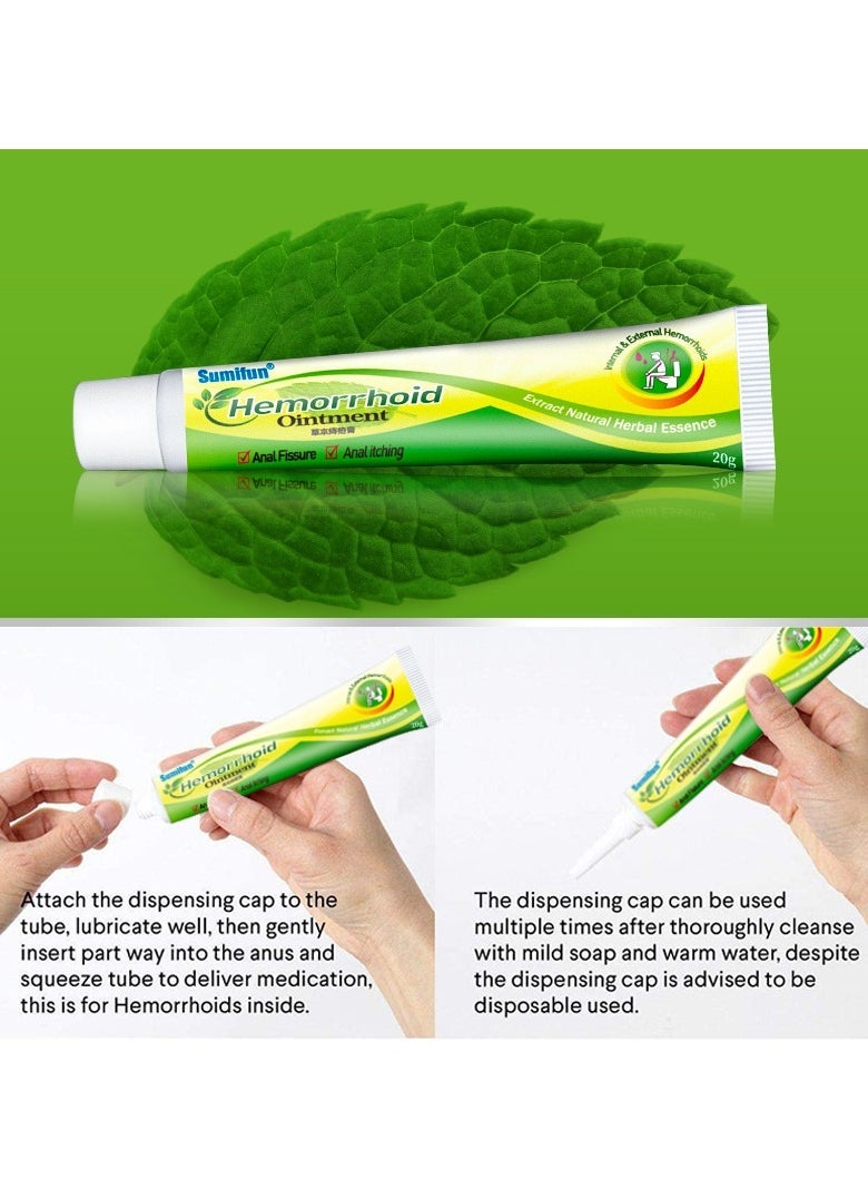 Sumifun 3-PACK Hemorrhoid Cream, Hemorrhoid & Fissure Ointment, Antibacterial Cream - Chinese Herbal Hemorrhoids Cream Hemorrhoid Symptom Ointment 20g*3 - Image 3