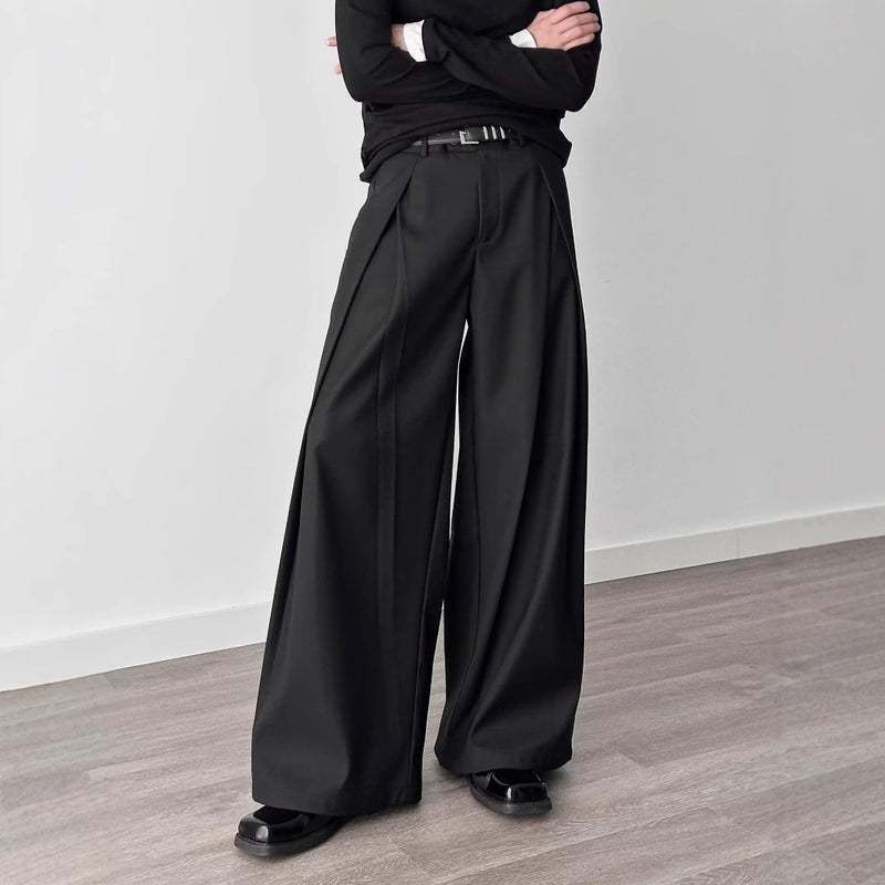American Style Casual Pants Men'S Wear Design Sense Dragging Sense Straight Pants Loose Lazy Fashionable Wide-Leg Pants - Image 3