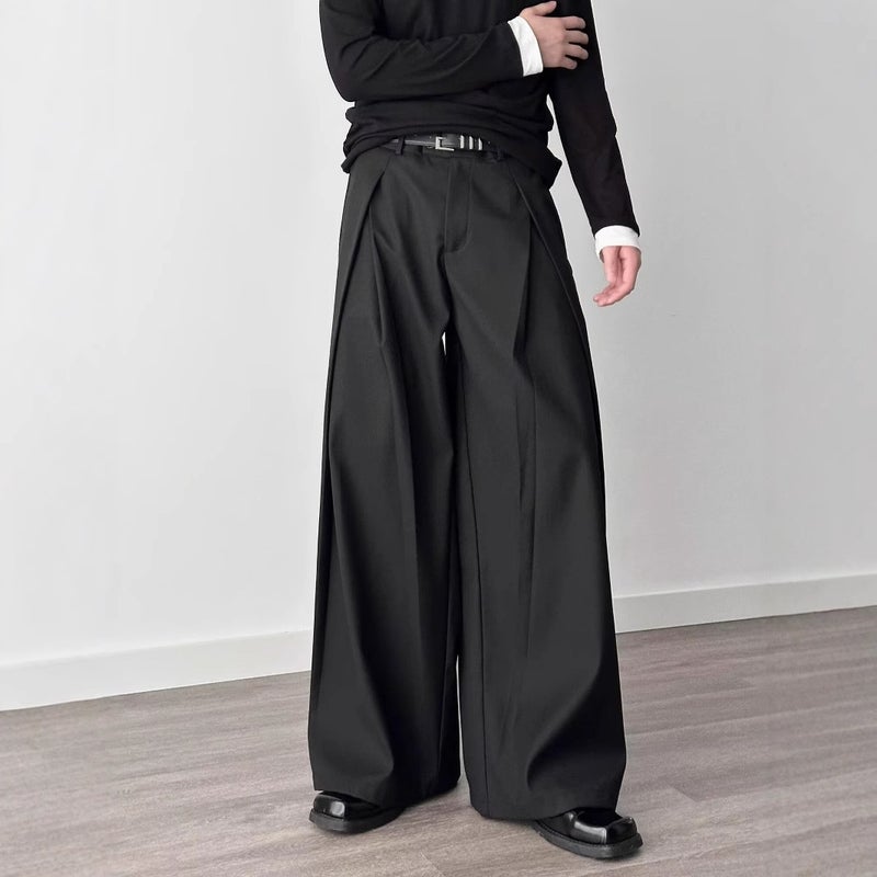 American Style Casual Pants Men'S Wear Design Sense Dragging Sense Straight Pants Loose Lazy Fashionable Wide-Leg Pants - Image 5