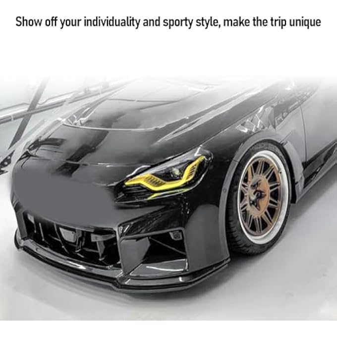 Asixxsix Front Bumper Spoiler Lip Kit for 2 Series M2 G87 2023, Lower Body Kit Diffuser Splitter Tuning Guard Car Accessories, Front Bumper Spoiler Lip Lower Body Kit Diffuser Splitter - Image 4