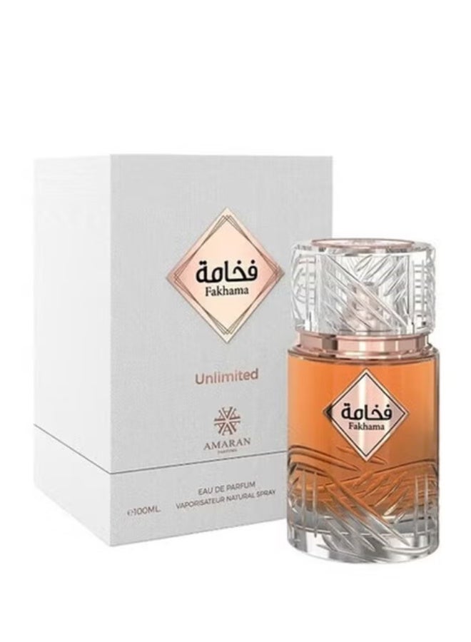 Amaran Fakhama Unlimited Eau de Parfum 100ml – Long-Lasting Luxury Unisex Fragrance | Fresh Citrus, Lavender, Honey, Cinnamon, Vanilla, Tonka Bean & Tobacco Notes | Premium EDP for Daily Wear & Special Occasions - Image 3