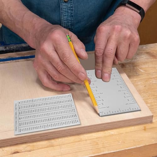 TitTees 3'' Pocket Rule Tool, Durable Stainless Square Edged Precision Ruler, Versatile & Matte Finish Woodworking Rulers w/Graduations On All Four Edges for Easy Readability, Easy-to-Use Marking Tool - Image 4