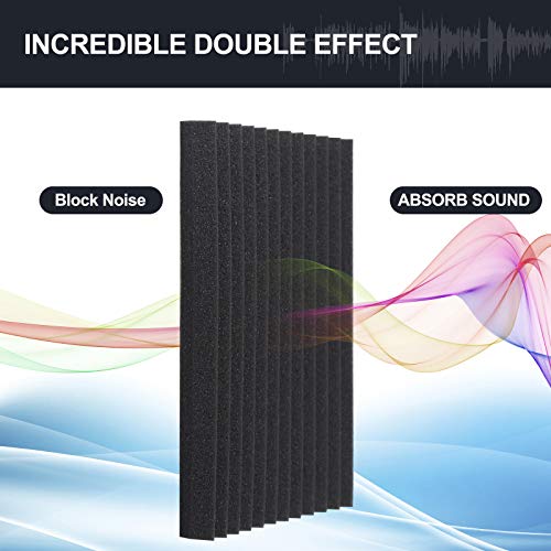 SVILINEK 60 Pack Acoustic Panel Polyurethane Foam Sound Proof Acoustic Treatment Room Kit for Absorbing Sound on Walls, 1" X 12" X 12" Sound-Proof Material for Home Studio Ceiling (60 Pack) (60PCS) - Image 3